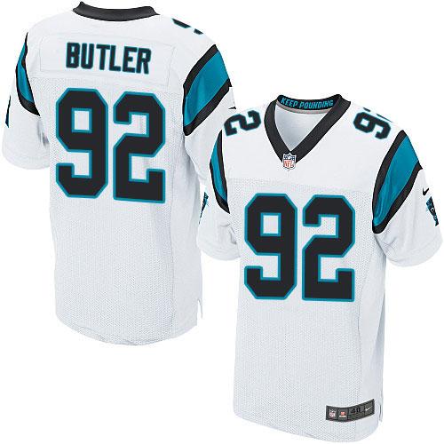 Nike Panthers #92 Vernon Butler White Men's Stitched NFL Elite Jersey